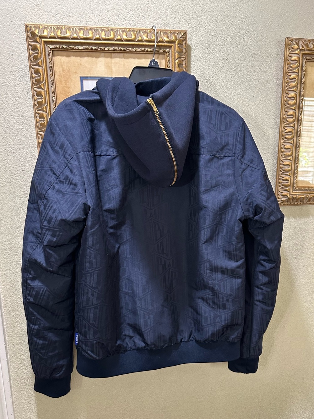 Scotch & Soda Amsterdams Bluaw Men’s Bomber Jacket Hood Navy Blue NWT size M - Picture 2 of 11